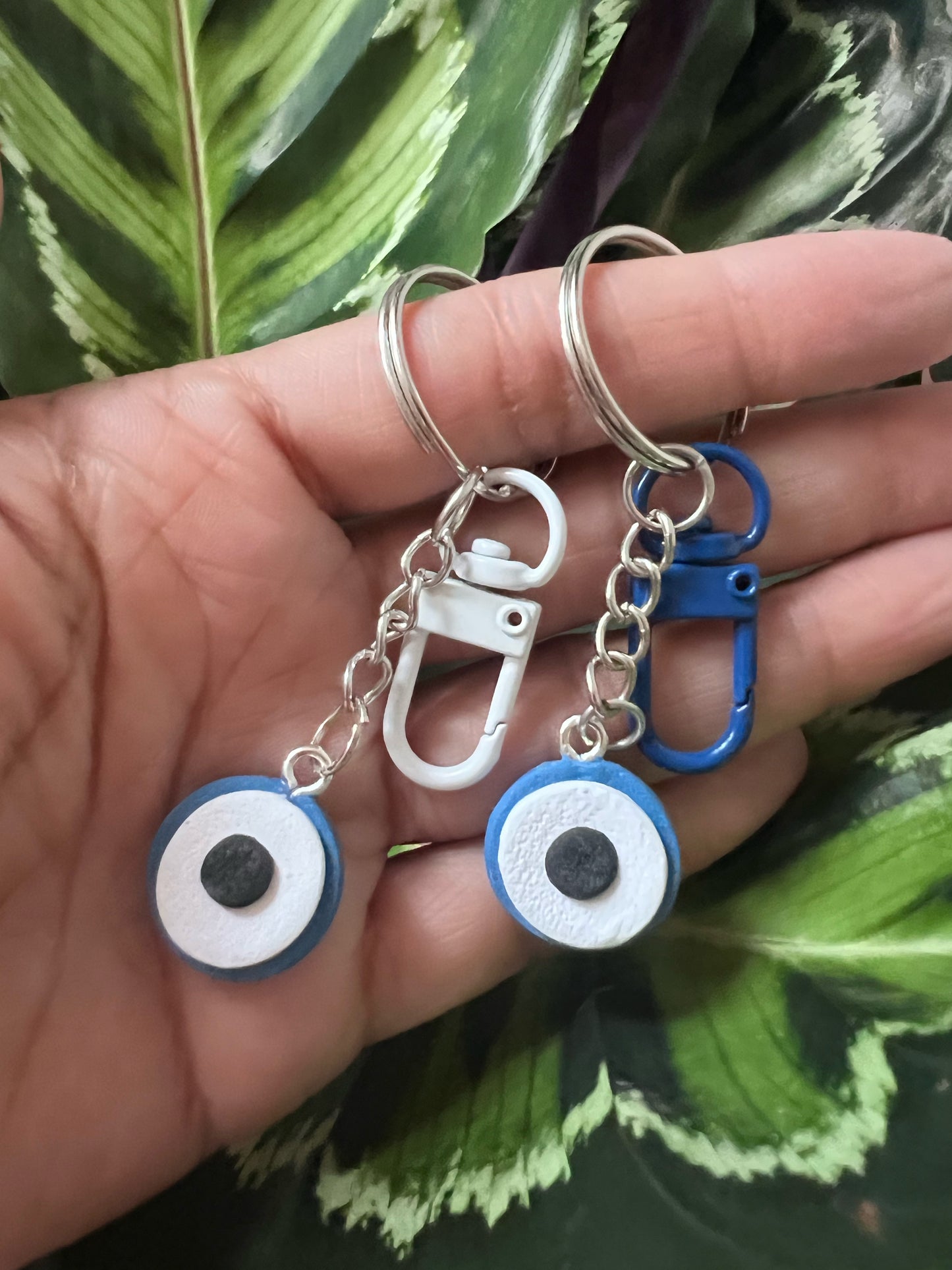 Round Evil Eye keychain