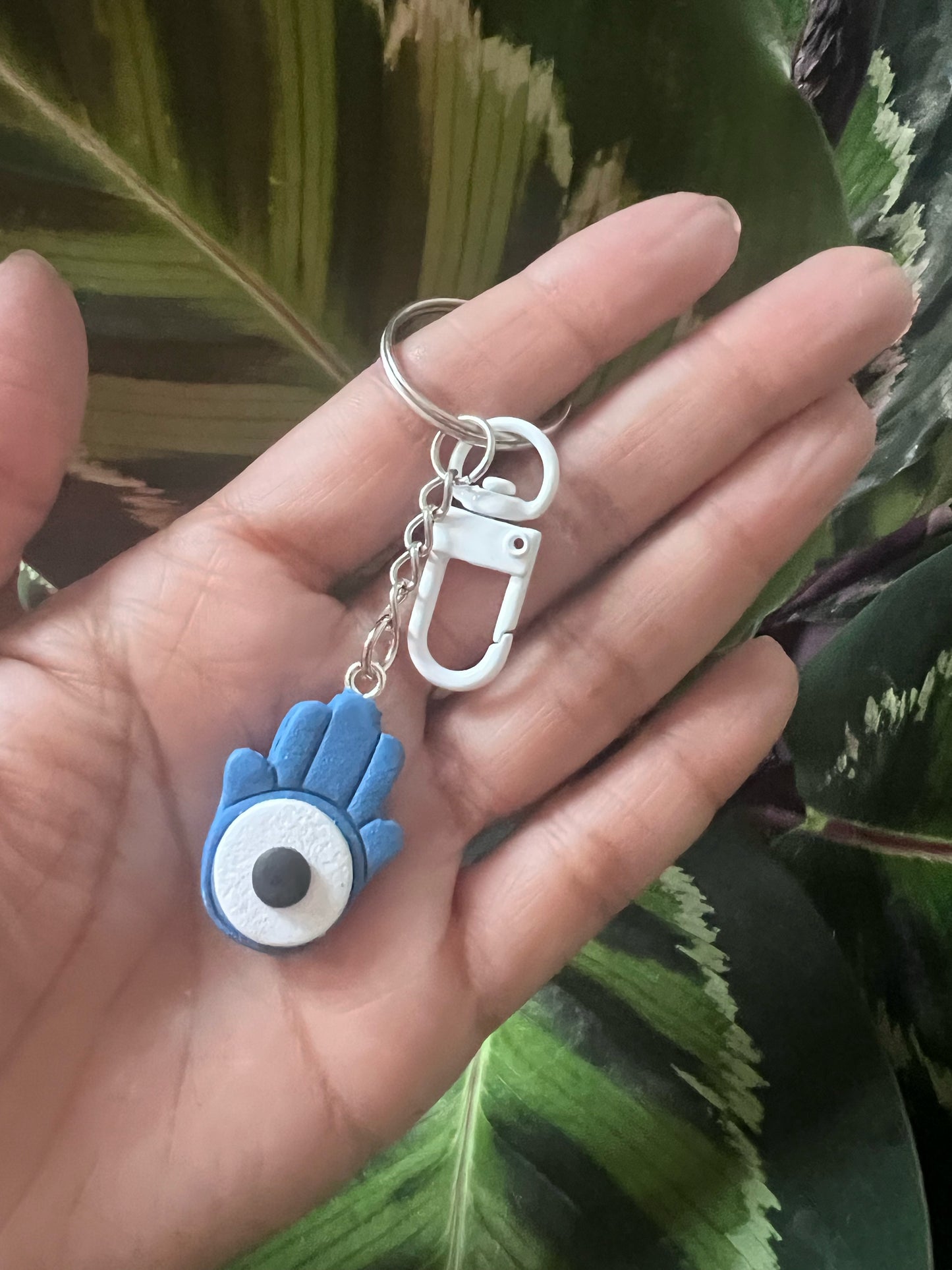 Hamsa Evil Eye keychain