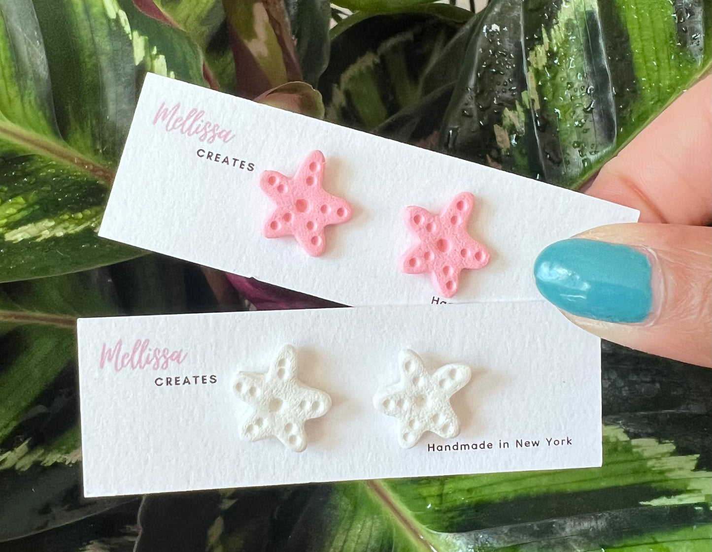 Monstera leaf & Beach studs