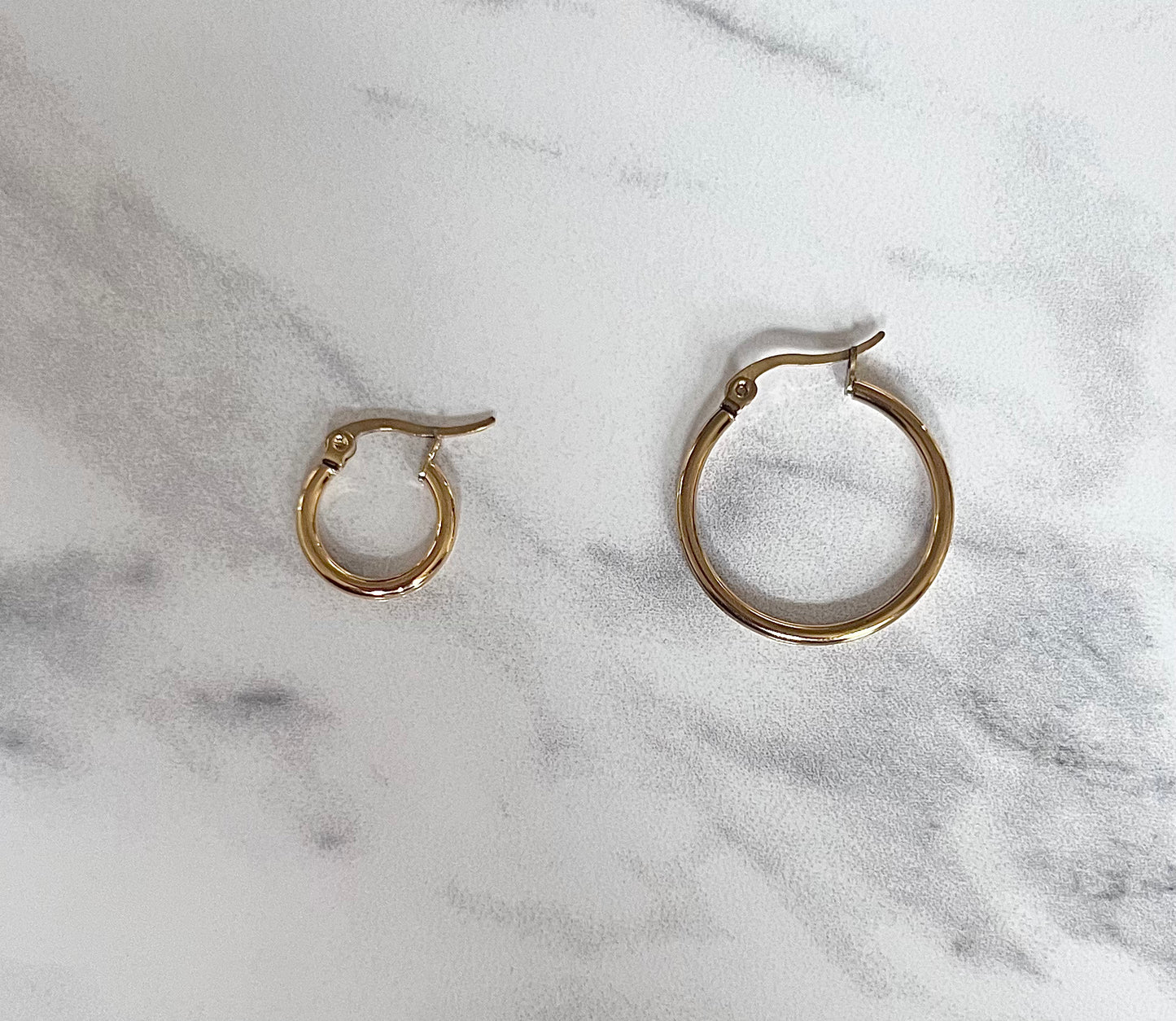 Gold hoop earrings